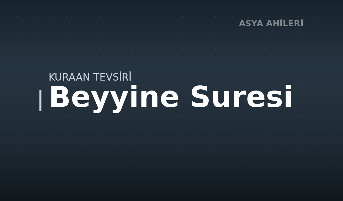 Beyyine Suresi