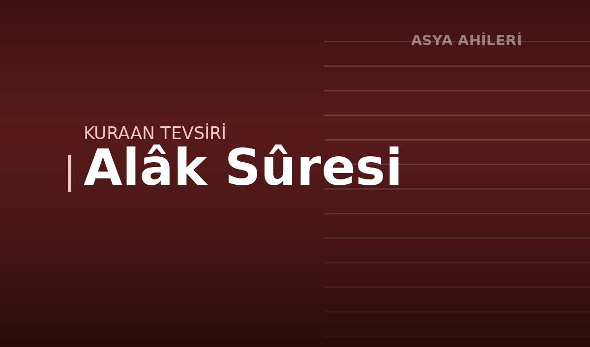 Alâk Sûresi
