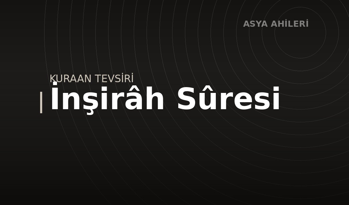 İnşirâh Sûresi