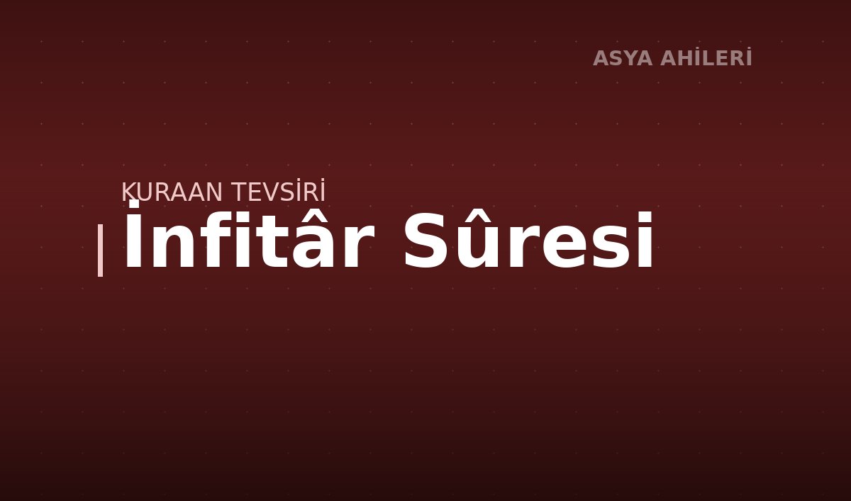 İnfitâr Sûresi