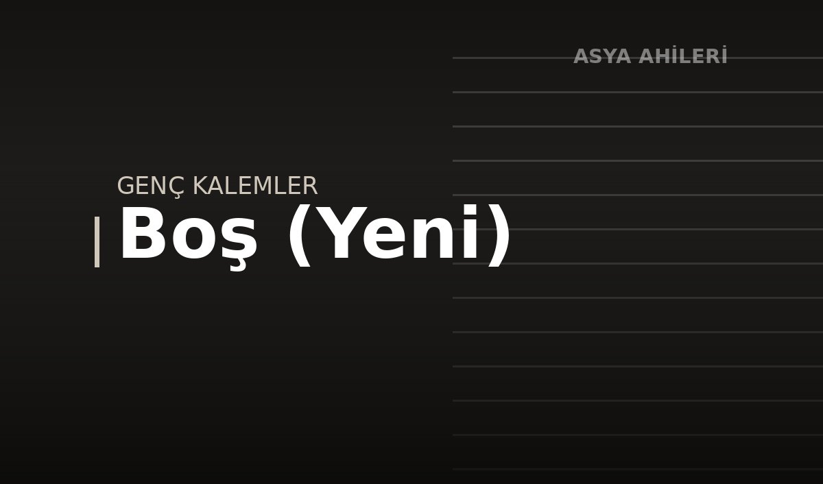 Boş (Yeni)