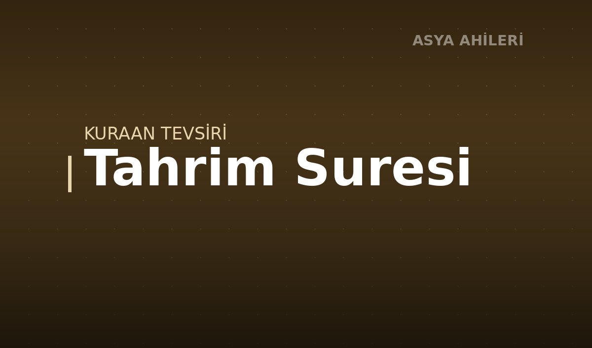 Tahrim Suresi