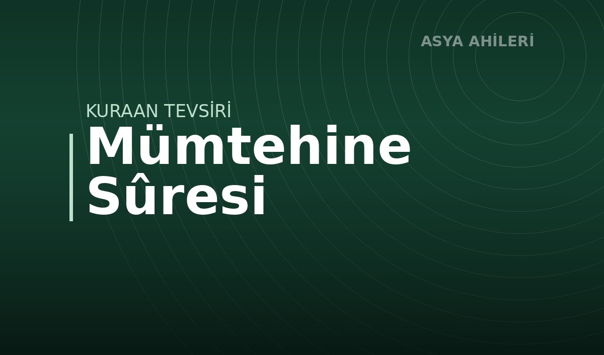 Mümtehine Sûresi