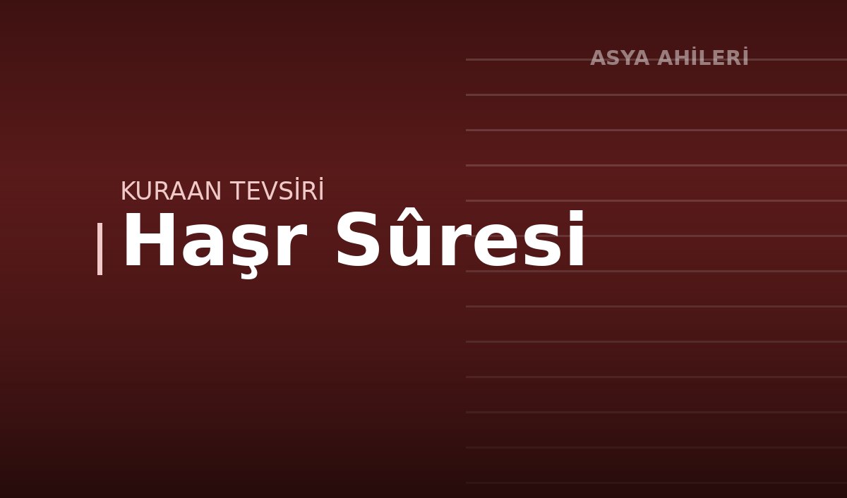 Haşr Sûresi