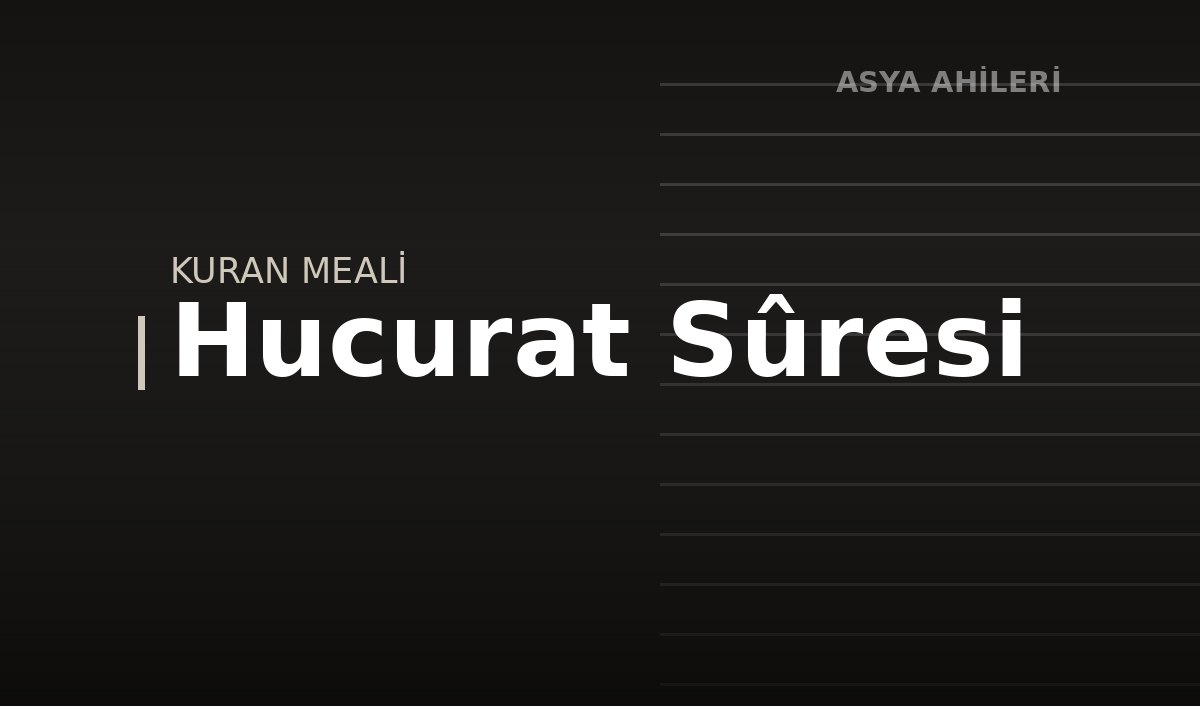 Hucurat Sûresi