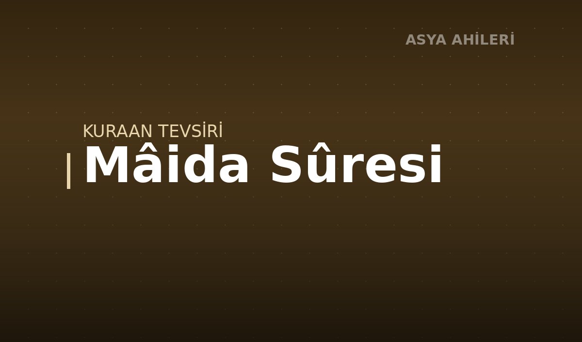 Mâida Sûresi