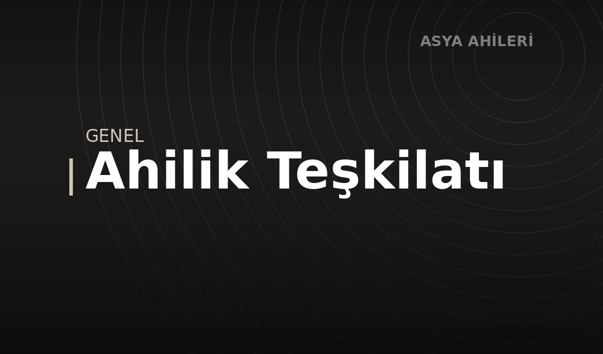 Ahilik Teşkilatı