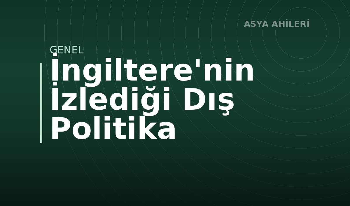 İngiltere'nin İzlediği Dış Politika