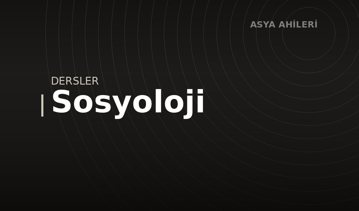 Sosyoloji