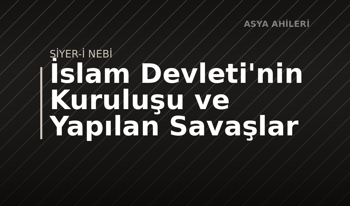 İslam Devleti'nin Kuruluşu ve Yapılan Savaşlar
