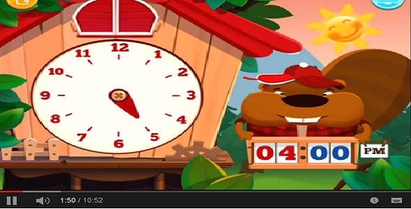 Kinder lernen die Uhr |